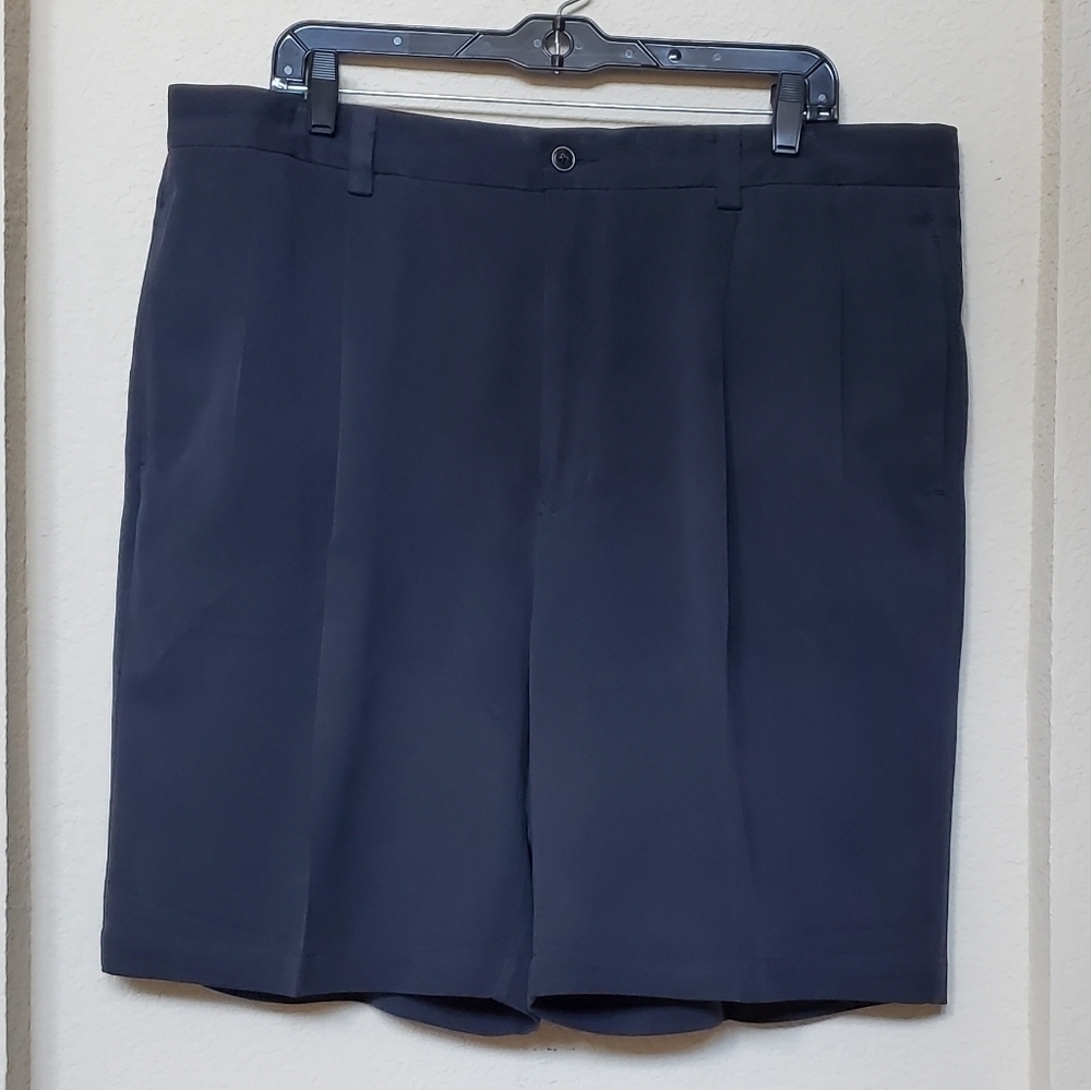 Tommy Bahama Men's Silk Shorts Classic Navy Blue Double Pleated Size 38